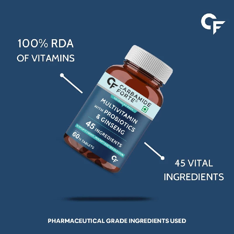 Carbamide Forte Multivitamin for Men with Probiotics Supplement Comprehensive Multivitamin Tablets for Men with Ginseng, Grape Seed Extract, Vitamin C, and Vitamin K2 MK7- 240 g-5.webp